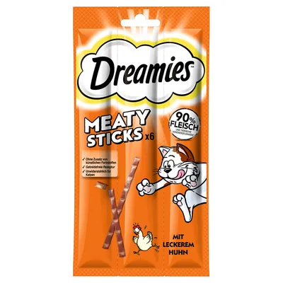 Dreamies Meaty Sticks - Κοτόπουλο (6 x 5 g)