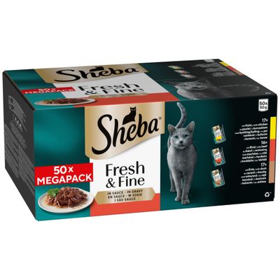 Multipack Sheba Fresh & Fine vershoudzakjes 50 x 50 g