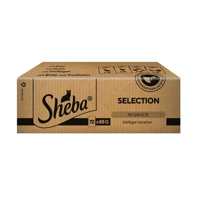 Sheba porcijske vrečke 72 x 85 g - Selection v omaki s perutnino