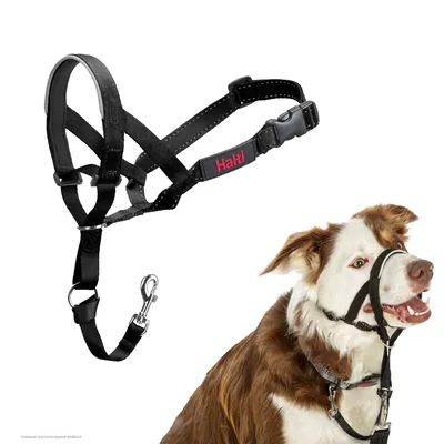 Halti uprząż treningowa na głowę dla psa, czarna - Rozmiar 2: beagle, border collie, pudel