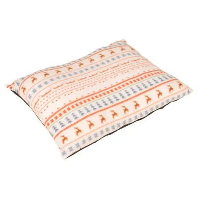 TIAKI Kuschelkissen mit nordischem Wintermuster - ca. L 72 x B 52 x H 12 cm