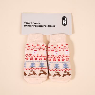 TIAKI Pet & Parent Socken mit nordischem Wintermuster