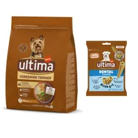  Croquettes Ultima Mini pour chien 1,35 à 7 kg + Friandises Dental Sticks Mini 90 g offertes ! - Yorkshire Terrier poulet (2,5 kg)