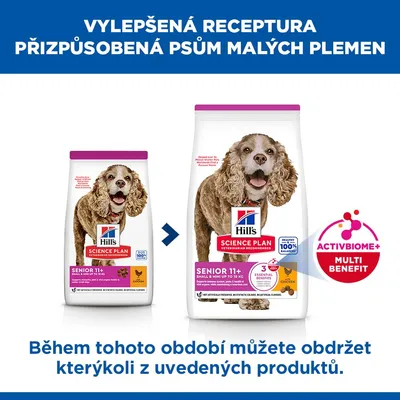 Hill's Science Plan Senior 11+ Small & Mini kuracie - výhodné balenie: 2 x 1,5 kg
