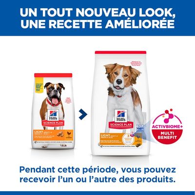 Hill's Science Plan Adult 1-6 Light Medium poulet pour chien