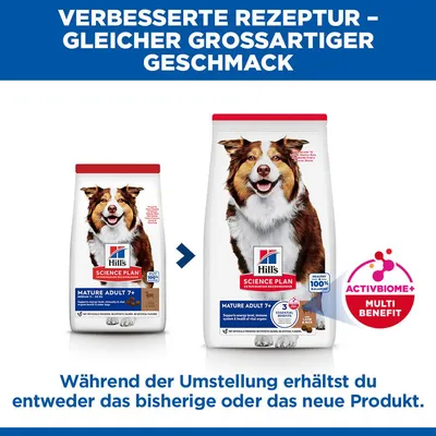 Hill's Science Plan Mature Adult 7+ Medium z jagnjetino in rižem - 14 kg