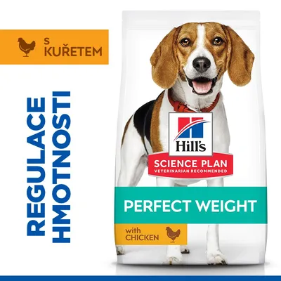 Hill's Science Plan Perfect Weight Adult 1+ Medium s kuřecím - 12 kg