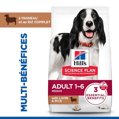 Hill's Science Plan Adult 1-6 Medium Agneau, riz