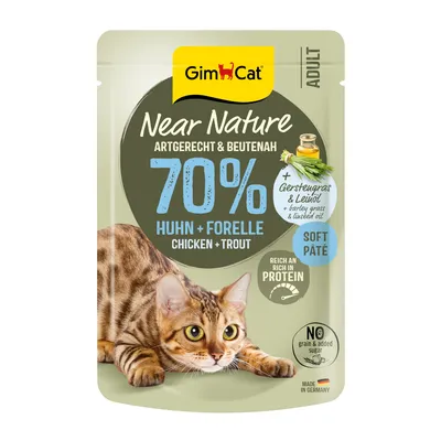 GimCat Near Nature 16 x 85 g pour chat - poulet, truite