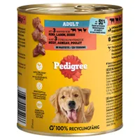 Pedigree Classic 12 x 800 g - Vacuno, cordero y pollo en paté