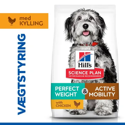 Hill's Science Plan Perfect Weight & Active Mobility Adult 1+ Medium Kylling - 12 kg