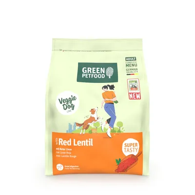 Green Petfood med röda linser - Sparpack: 5 x 900 g