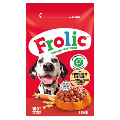 Frolic с птиче месо, зеленчуци и ориз Frolic с птиче месо, зеленчуци и ориз