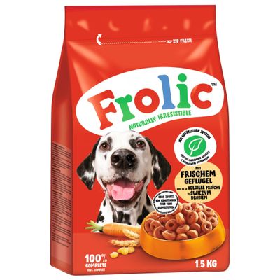 Frolic τροφή για σκύλους, 2,6 kg, με φρέσκο πουλερικό, 100% πλήρης, χωρίς πρόσθετα τεχνητά χρώματα και αρώματα, με φυσικά συστατικά.
