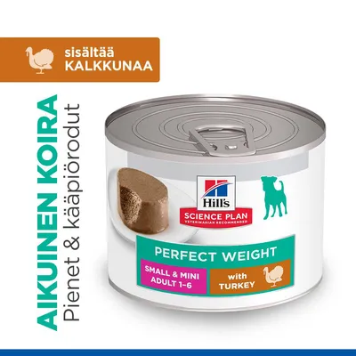 Hill's Science Plan Perfect Weight Adult Small & Mini Mousse - kalkkuna (24 x 200 g)