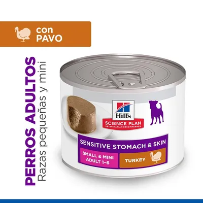 Hill's Science Plan Sensitive Stomach & Skin Small & Mini Mousse - Pavo (24 x 200 g) - Pack ahorro