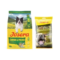 Josera 3 kg + Friandises 70 / 150 g offertes ! - 3 kg Adult Saumon et pommes de terre + 150 g de Loopies à l'agneau