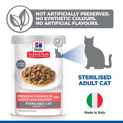 Hill's Science Plan Sterilised Cat Adult - Multibuy: Salmon (24 x 85g)