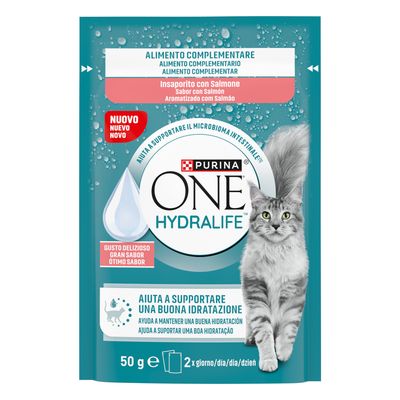 PURINA ONE Hydralife Liquide pour chat 12 x 50 g au goût de saumon