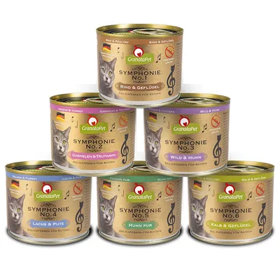 Provpack: GranataPet Symphonie 6 x 200 g - Blandpack: 6 sorter