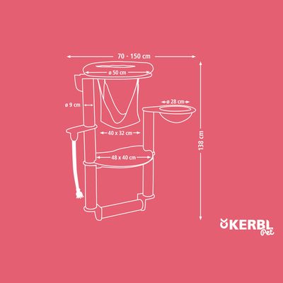 Kerbl Pet Wandkratzbaum Dolomit Grappa Pro, taupe