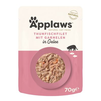 Applaws Pouch i gelé 16 x 70 g Tonfisk med räkor
