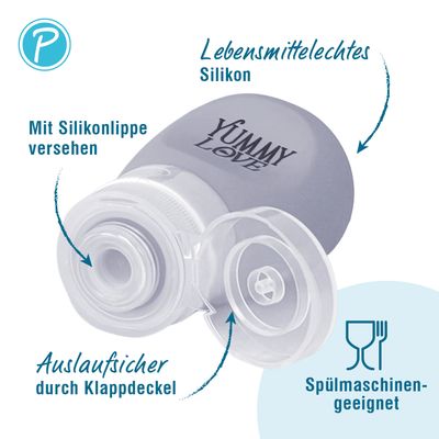 Petlando Yummy Love krmící tuba, šedá