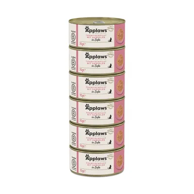 Applaws Kat in Saus 6 x 70 g - Tonijnfilet met makreel