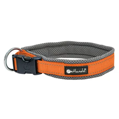 Petlando Outdoor Halsband, orange - Halsumfang 50 - 55 cm, 40 mm breit (Größe L)