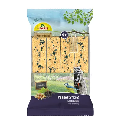 JR Farm 4x Peanut Sticks sans coques 640 g - avec du sureau