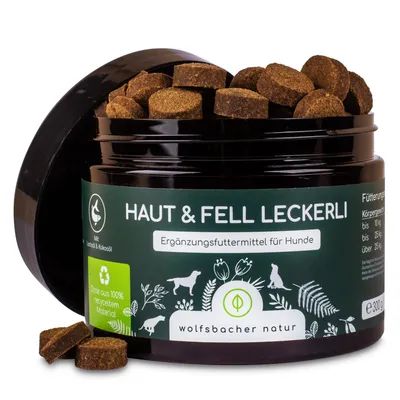 Wolfsbacher Natur bőr & szőrzet snack - 300 g