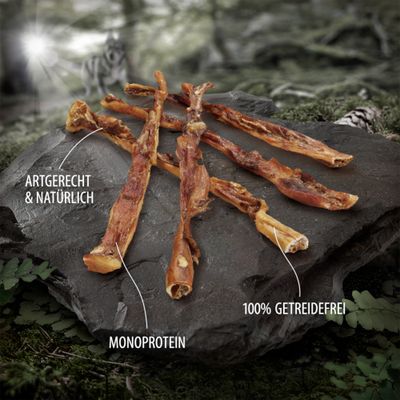 Wolf of Wilderness Rinderkopfhaut extra lang "High Uplands" - 5 Stück (500 g)