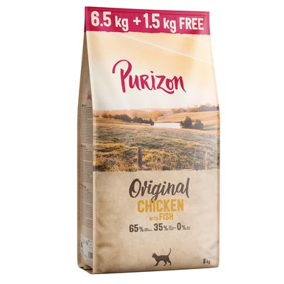 Purizon Adult 8 kg pienso para gatos en oferta: 1,5 kg ¡gratis! Adult con pollo y pescado (6,5 kg + 1,5 kg gratis)