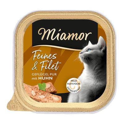 Miamor Feines & Filet 32 x 100 g - Pack ahorro Ave pura y pollo