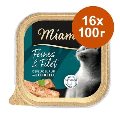 Miamor Feines & Filet 16 x 100 г - чисто птиче месо и ориз