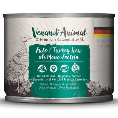 Venandi Animal Monoprotein, 6 x 200 g Indyk