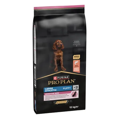 PURINA PRO PLAN Large Athletic Puppy Sensitive Skin Lachs - Sparpaket: 2 x 12 kg
