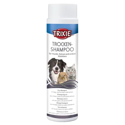 Trixie champú en seco para perros, gatos y otros animales pequeños.
