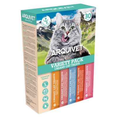 Arquivet Creamy Cat Treats Mix mix: 5 druhů (30 x 14 g)