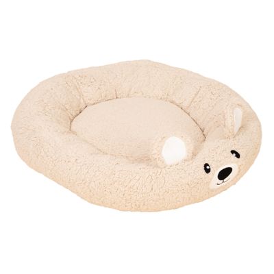 TIAKI Haustierbett Teddy Bear - Größe M: Ø 60 x H 15 cm