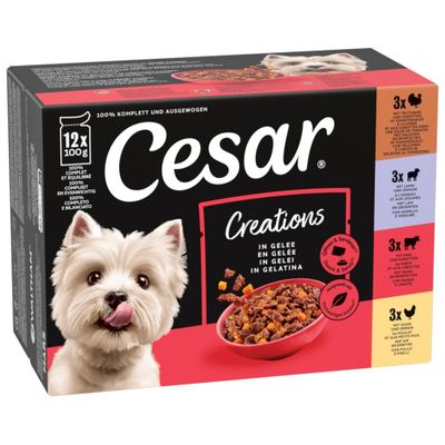 Cesar Selektion Fleisch und Gemüse in Gelee 12 x 100 g