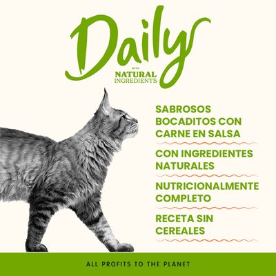 Almo Nature Daily Menu 24 x 85 g - Pack Ahorro - Bocaditos con buey