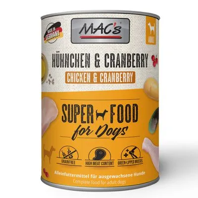 Voordeelpakket MAC's Adult 24 x 800 g Hondenvoer - Kalf & Eend