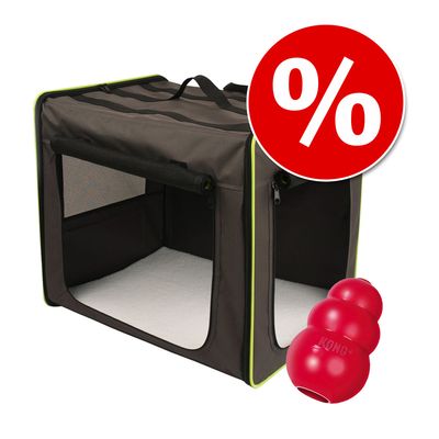 Zestaw: Torba transportowa First Class Basic + KONG Classic, rozmiar M S: dł x szer x wys: 53,5 x 38 x 46 cm + KONG, rozmiar M