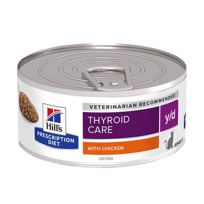 Hill's Prescription Diet y/d Thyroid Care poulet pour chat 6 x 156 g