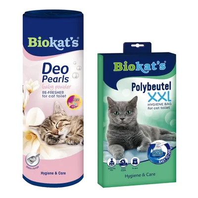 Varčni set: Biokat´s Deo Pearls + Biokat's Polybeutel vrečke - Sanjska vanilija 700 g + 12 vrečk