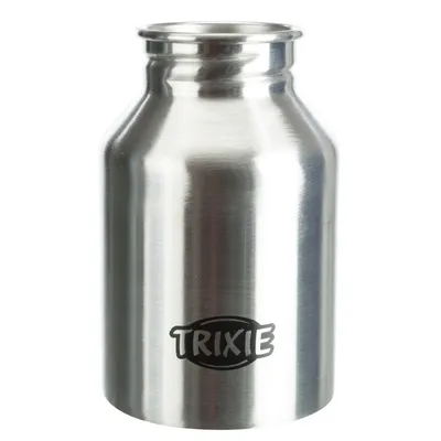 Trixie stainless steel container with shiny surface, suitable for storing pet food or accessories.