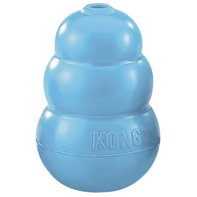 KONG Puppy brinquedo recheável para cachorros KONG tamanho S, azul + KONG Ziggies Enhanced Puppy S (198 g)