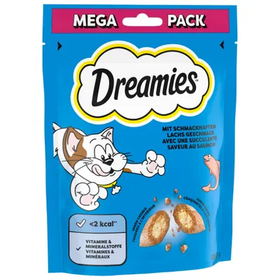 Dreamies v mega pakiranju 180 g - Varčno pakiranje: losos (3 x 180 g) Dreamies v mega pakiranju 180 g - Varčno pakiranje: losos (3 x 180 g)