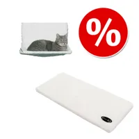 Combi Deal: Trixie Radiatorhangmat + Vensterbankkussen White Dream  - Set: Radiatorhangmat + Vensterbankkussen - Wit